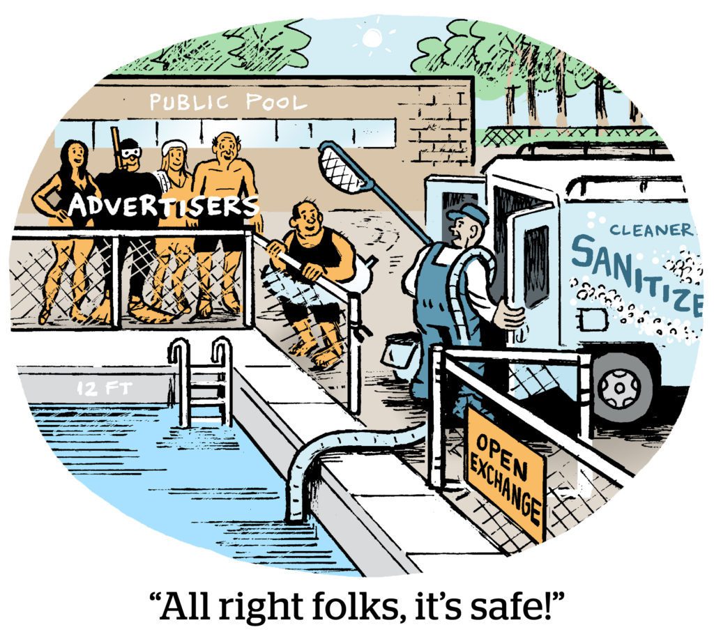 Comic: "All right folks, it's safe!"